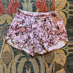 Lululemon Athletica Pink Floral Shorts